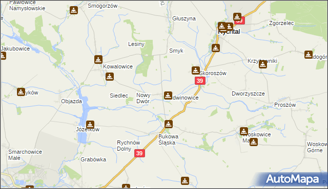 mapa Baldwinowice gmina Namysłów, Baldwinowice gmina Namysłów na mapie Targeo