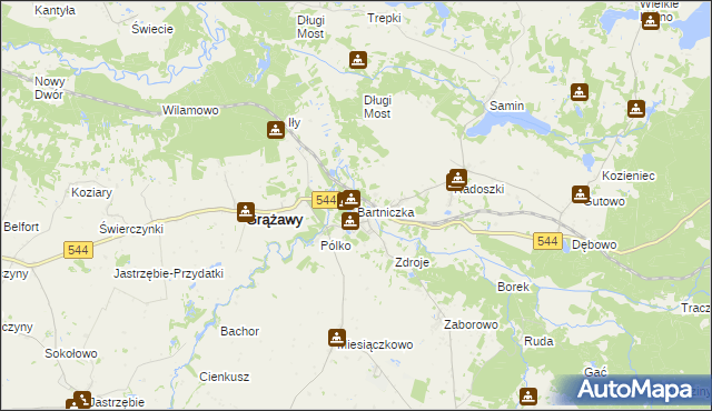 mapa Bartniczka, Bartniczka na mapie Targeo
