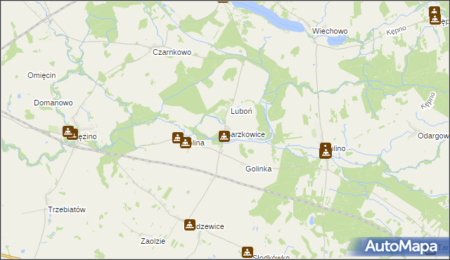 mapa Barzkowice, Barzkowice na mapie Targeo