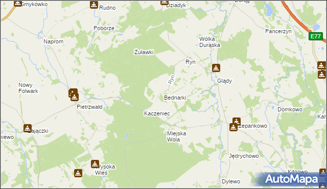 mapa Bednarki, Bednarki na mapie Targeo