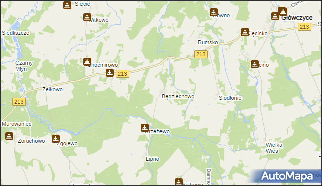 mapa Będziechowo, Będziechowo na mapie Targeo