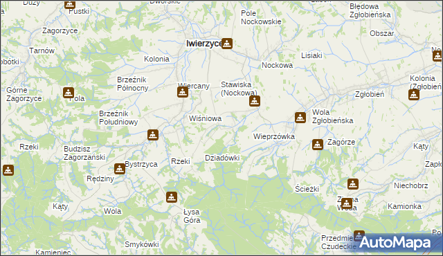 mapa Będzienica, Będzienica na mapie Targeo