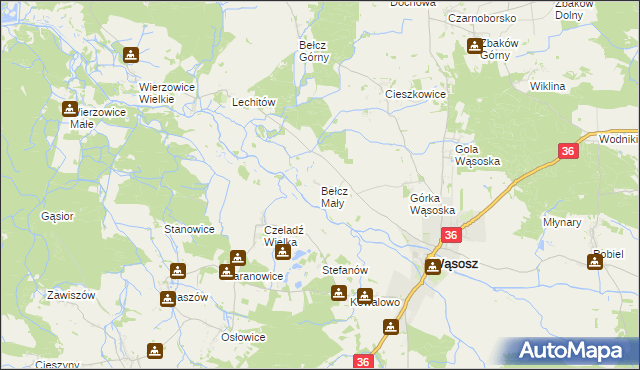 mapa Bełcz Mały, Bełcz Mały na mapie Targeo