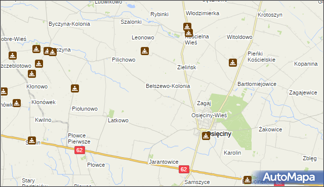mapa Bełszewo, Bełszewo na mapie Targeo