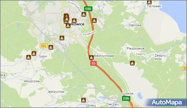 mapa Biedrzychowa, Biedrzychowa na mapie Targeo