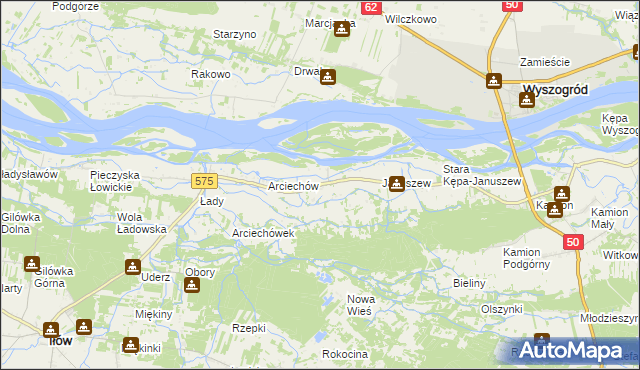 mapa Bieniew, Bieniew na mapie Targeo