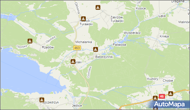 mapa Biestrzynnik, Biestrzynnik na mapie Targeo