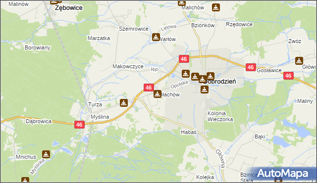 mapa Błachów, Błachów na mapie Targeo
