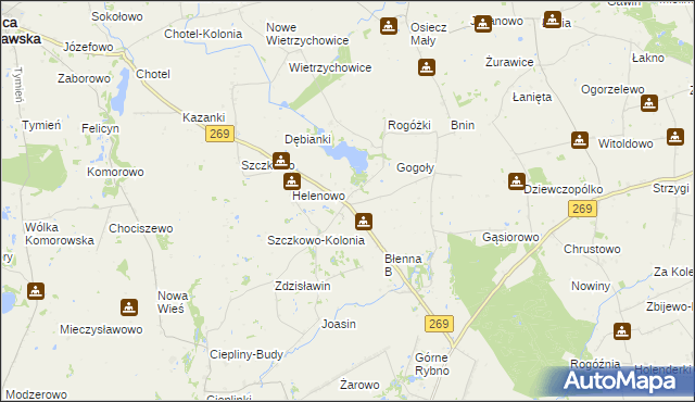 mapa Błenna, Błenna na mapie Targeo