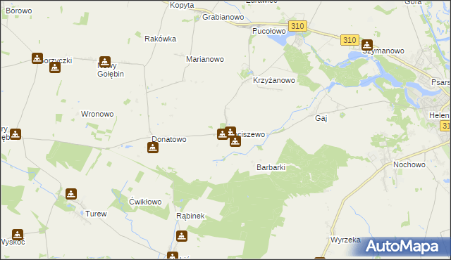 mapa Błociszewo, Błociszewo na mapie Targeo