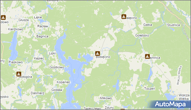 mapa Bobięcino, Bobięcino na mapie Targeo