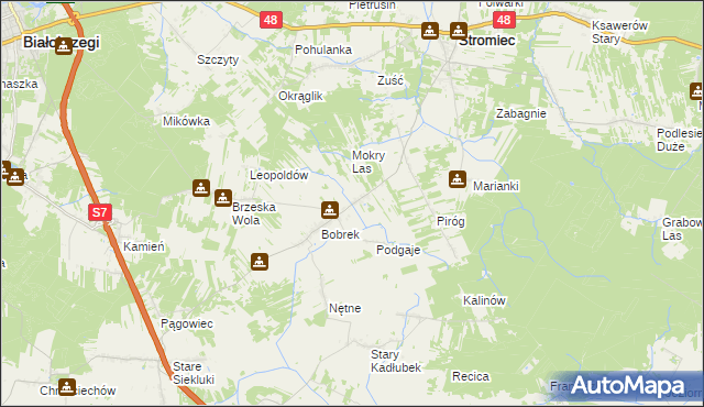 mapa Bobrek-Kolonia, Bobrek-Kolonia na mapie Targeo