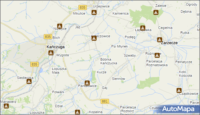 mapa Bóbrka Kańczucka, Bóbrka Kańczucka na mapie Targeo