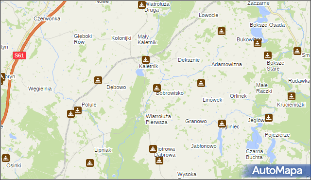 mapa Bobrowisko gmina Suwałki, Bobrowisko gmina Suwałki na mapie Targeo