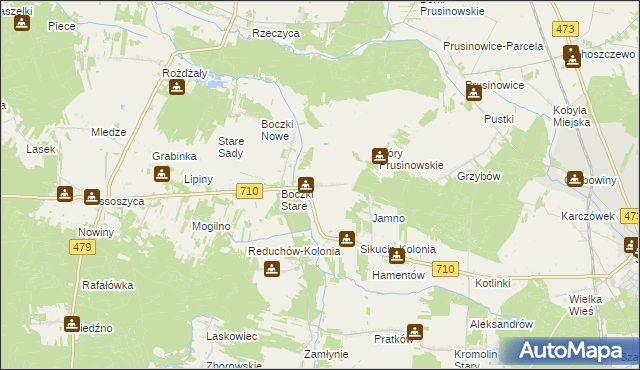 mapa Boczki-Parcela, Boczki-Parcela na mapie Targeo