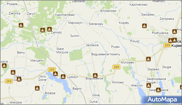 mapa Bogusławice-Nowiny, Bogusławice-Nowiny na mapie Targeo