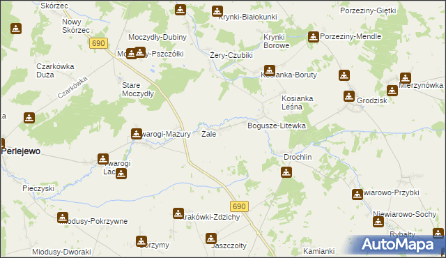 mapa Bogusze Stare, Bogusze Stare na mapie Targeo