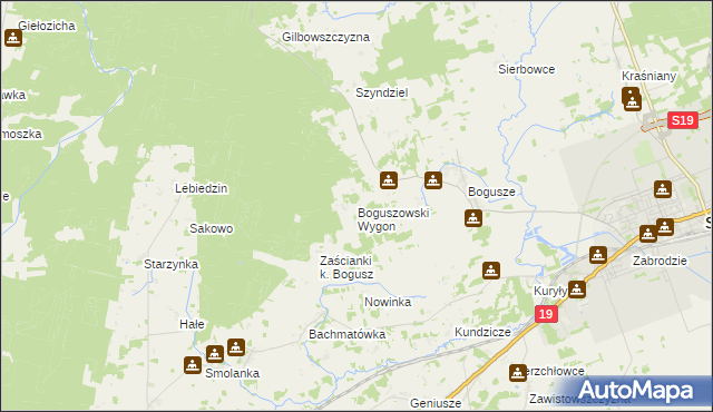 mapa Boguszowski Wygon, Boguszowski Wygon na mapie Targeo