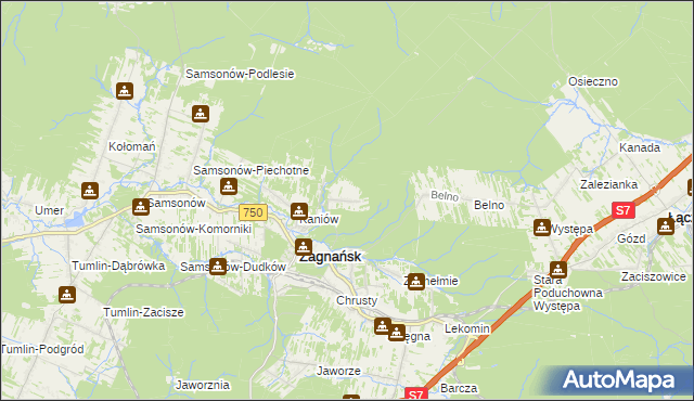 mapa Borowa Góra gmina Zagnańsk, Borowa Góra gmina Zagnańsk na mapie Targeo