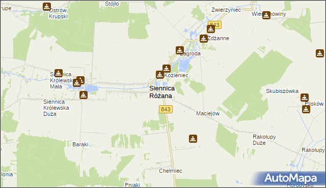 mapa Boruń, Boruń na mapie Targeo