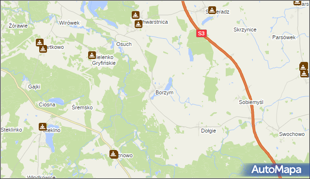 mapa Borzym, Borzym na mapie Targeo