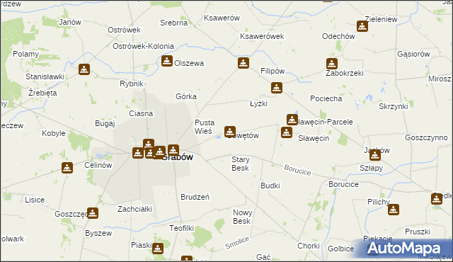 mapa Bowętów, Bowętów na mapie Targeo