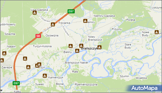 mapa Brańszczyk, Brańszczyk na mapie Targeo