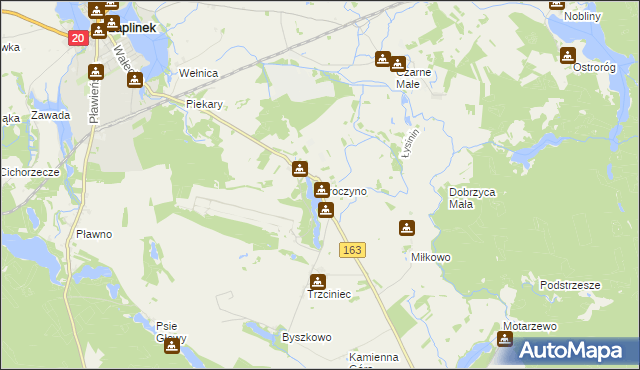 mapa Broczyno, Broczyno na mapie Targeo