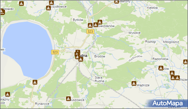 mapa Brodów, Brodów na mapie Targeo