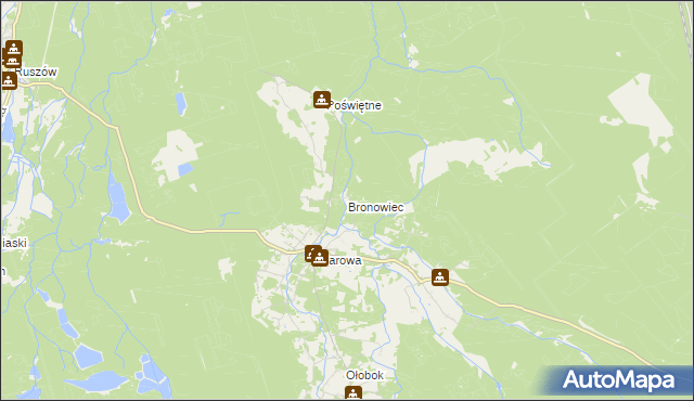 mapa Bronowiec, Bronowiec na mapie Targeo