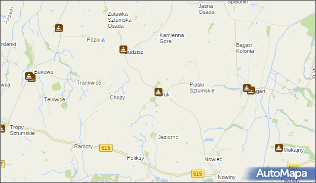 mapa Bruk gmina Dzierzgoń, Bruk gmina Dzierzgoń na mapie Targeo