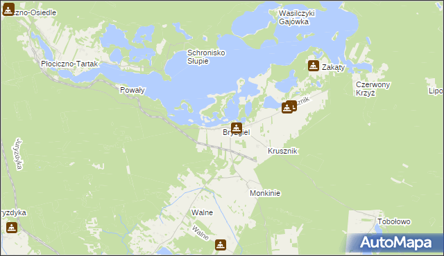 mapa Bryzgiel, Bryzgiel na mapie Targeo
