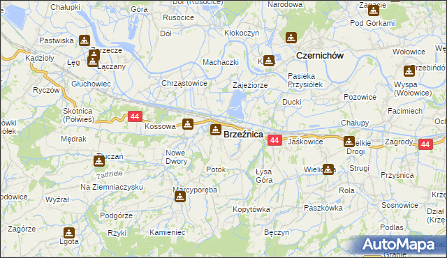 mapa Brzeźnica powiat wadowicki, Brzeźnica powiat wadowicki na mapie Targeo