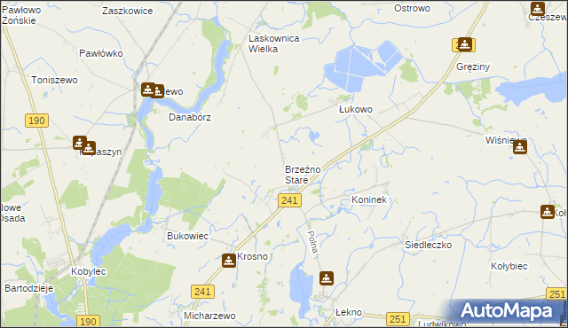 mapa Brzeźno Stare, Brzeźno Stare na mapie Targeo
