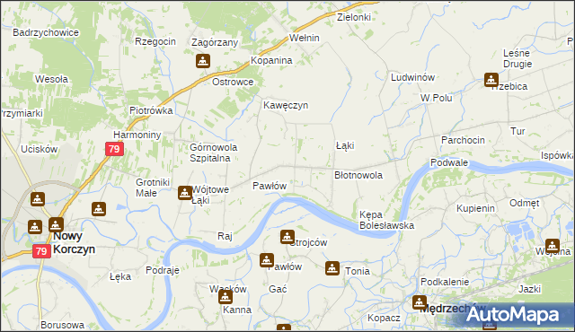 mapa Brzostków, Brzostków na mapie Targeo