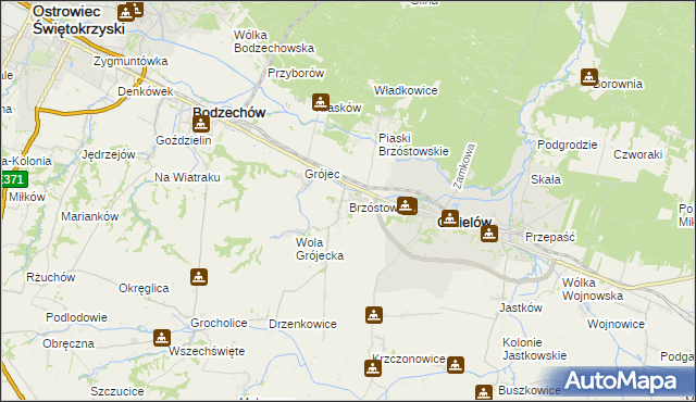 mapa Brzóstowa, Brzóstowa na mapie Targeo