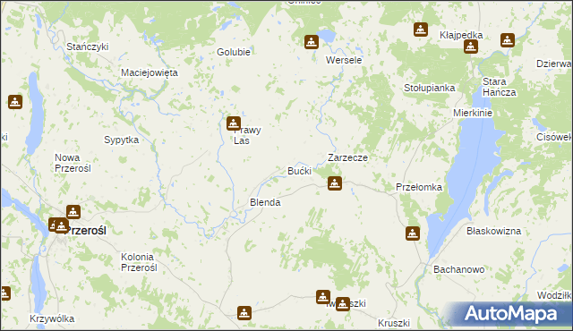 mapa Bućki, Bućki na mapie Targeo