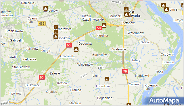 mapa Buczynów, Buczynów na mapie Targeo