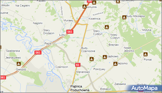 mapa Budy Czarnockie, Budy Czarnockie na mapie Targeo