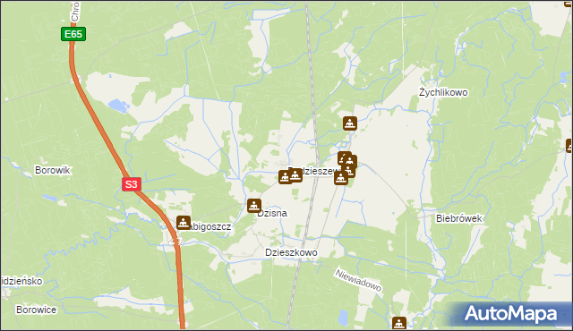 mapa Budzieszewice, Budzieszewice na mapie Targeo