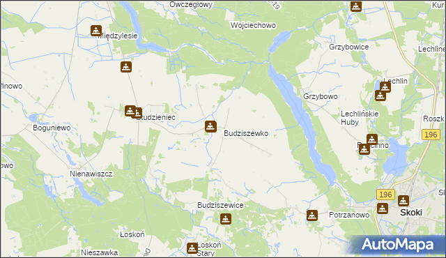 mapa Budziszewko, Budziszewko na mapie Targeo