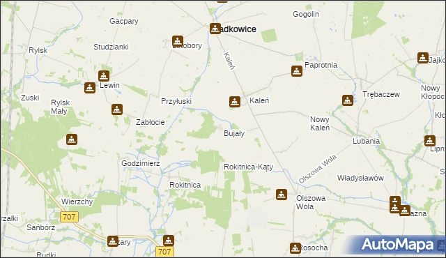 mapa Bujały, Bujały na mapie Targeo