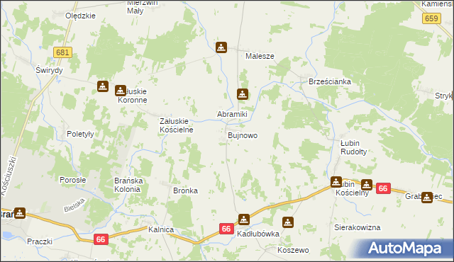 mapa Bujnowo, Bujnowo na mapie Targeo