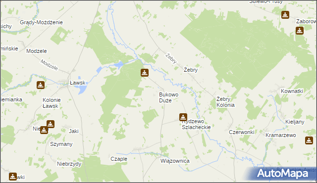 mapa Bukowo Duże, Bukowo Duże na mapie Targeo