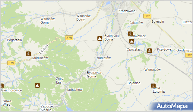 mapa Burkatów, Burkatów na mapie Targeo