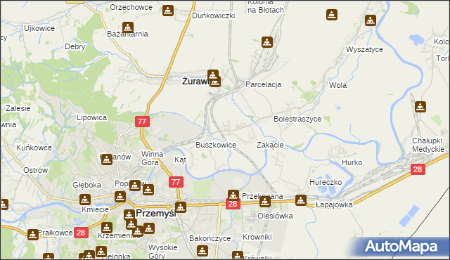 mapa Buszkowiczki, Buszkowiczki na mapie Targeo
