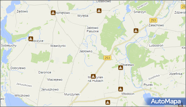 mapa Buszkowo gmina Łabiszyn, Buszkowo gmina Łabiszyn na mapie Targeo