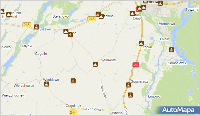 mapa Bytkowice, Bytkowice na mapie Targeo