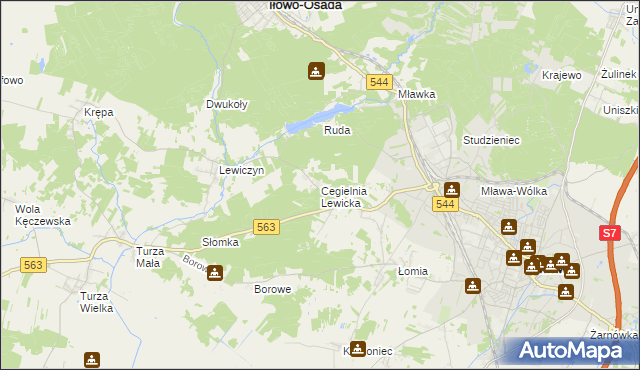 mapa Cegielnia Lewicka, Cegielnia Lewicka na mapie Targeo