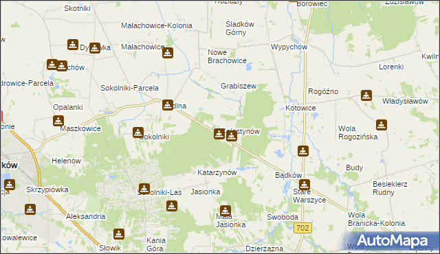 mapa Celestynów gmina Ozorków, Celestynów gmina Ozorków na mapie Targeo